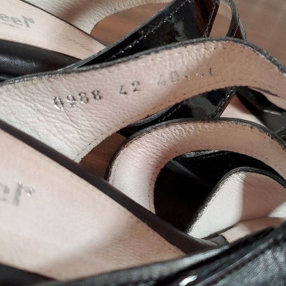 Beautifeel Begonia Black Smooth Patent Leather Sandals Velcro Adjustable‎ 42 11½ - Picture 10 of 12